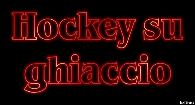 Hockey su ghiaccio Effetto testo