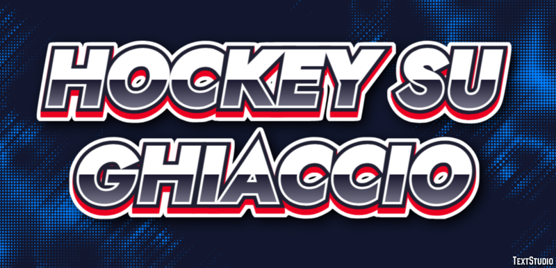 Hockey su ghiaccio Effetto testo