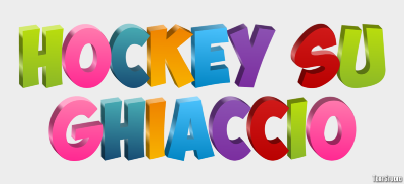 Hockey su ghiaccio Effetto testo