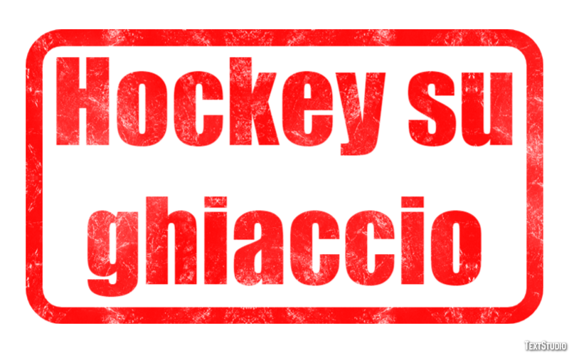 Hockey su ghiaccio Effetto testo