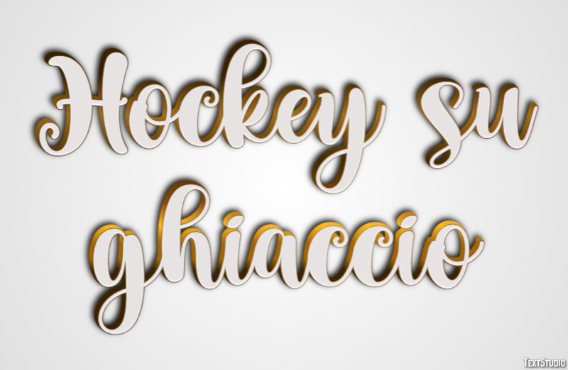 Hockey su ghiaccio Effetto testo