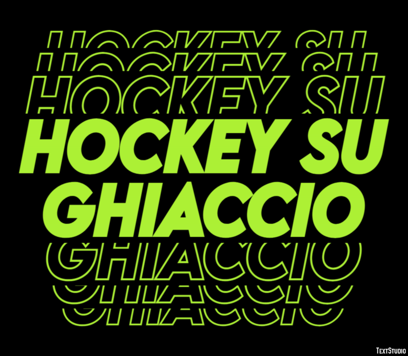 Hockey su ghiaccio Effetto testo