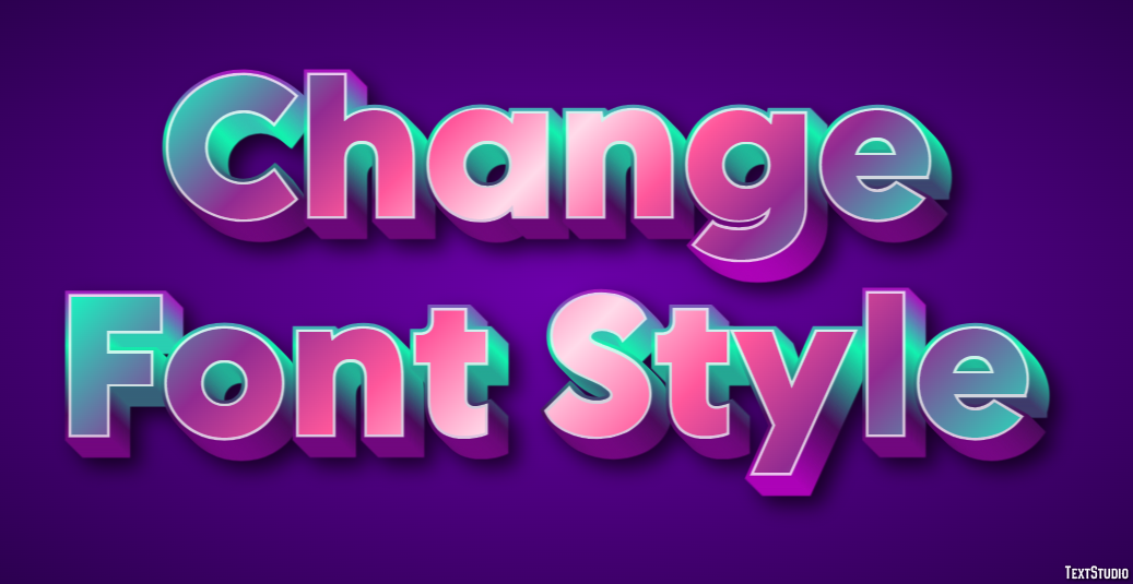 Change Font Style Efeito de texto