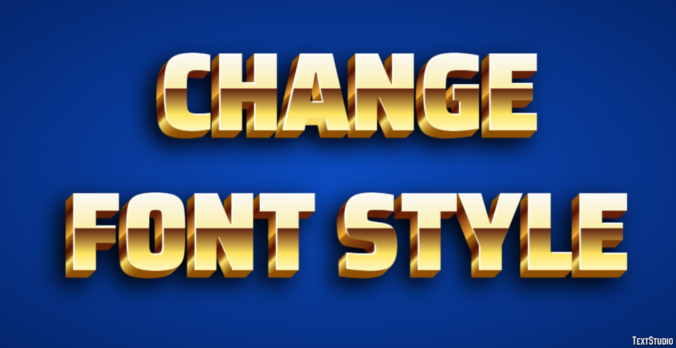 Change Font Style Efeito de texto