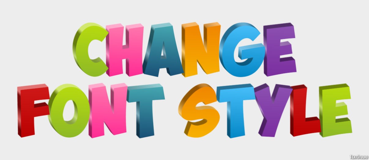 Change Font Style Efeito de texto