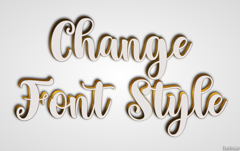 Change Font Style Efeito de texto