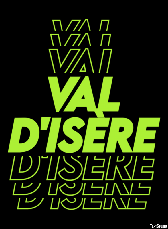 Val d'Isère Tekst Effect