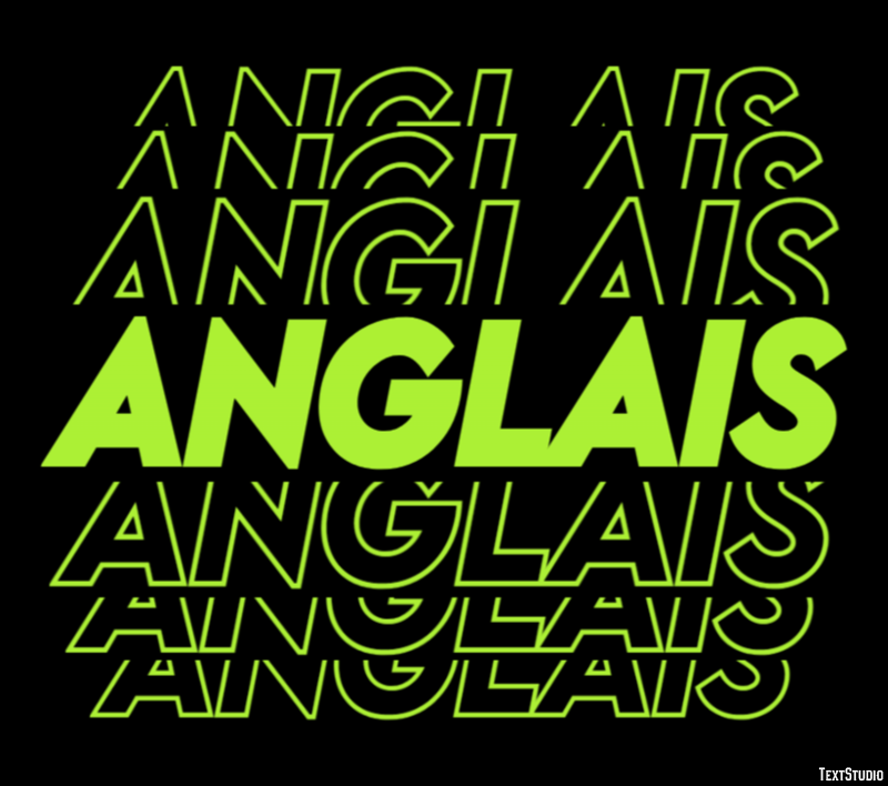 Anglais Effetto testo