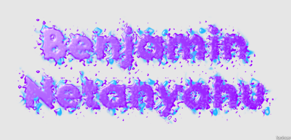 Benjamin Netanyahu Text Effect