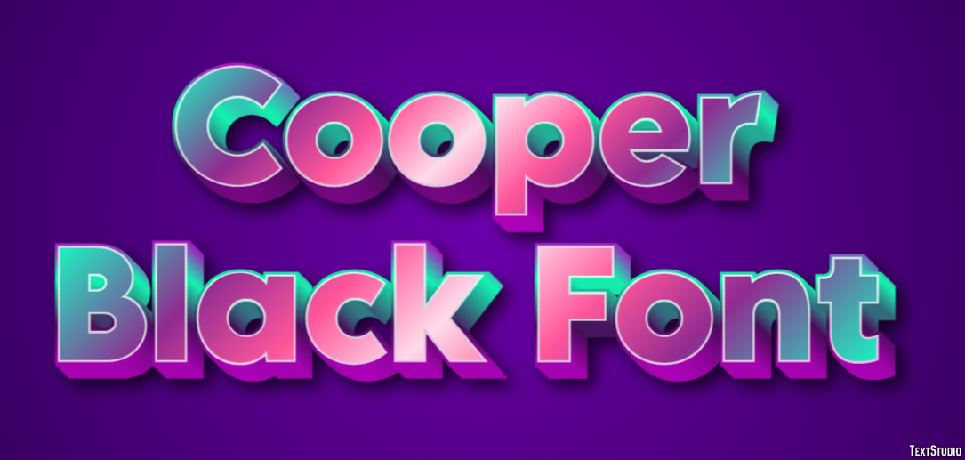 Cooper Black Font Texteffekt