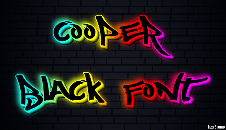 Cooper Black Font Text Effect