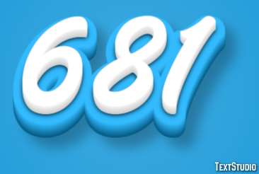 681 Efecto de Texto
