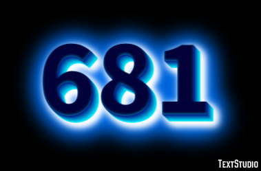 681 Efecto de Texto