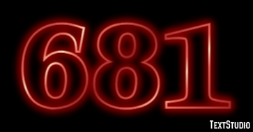 681 Efecto de Texto