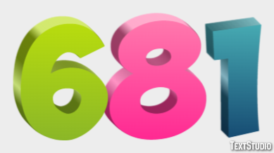 681 Efecto de texto