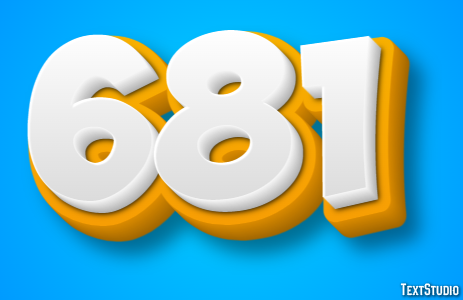 681 Efecto de Texto
