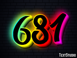 681 Efecto de Texto