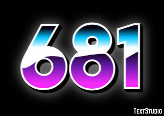 681 Efecto de Texto