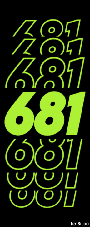 681 Efecto de Texto
