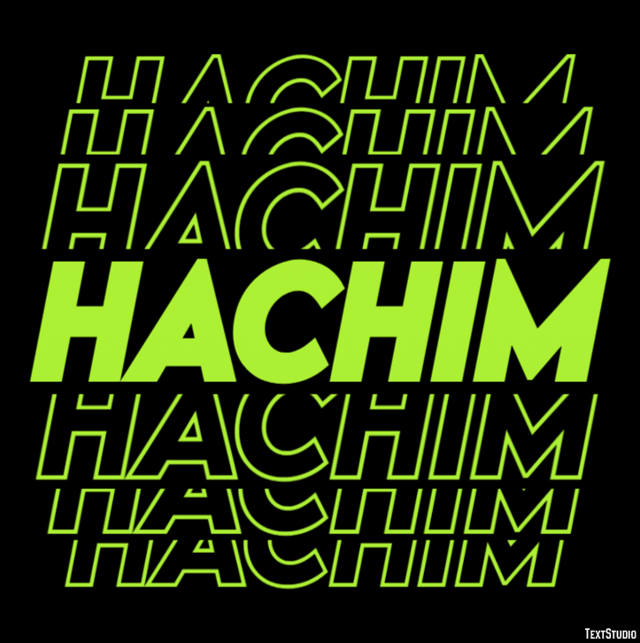 Hachim Efeito de texto