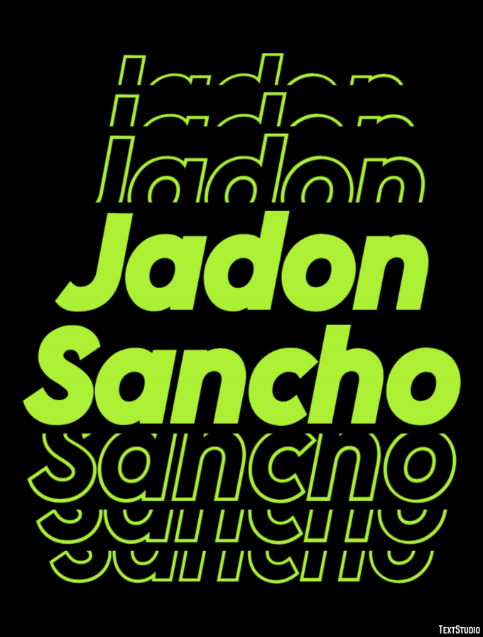 Jadon Sancho Text Effect