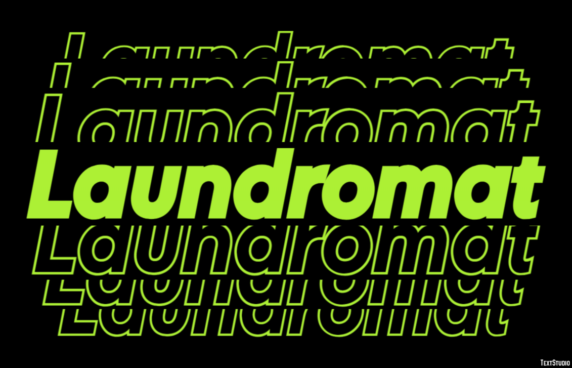 Laundromat Efeito de texto
