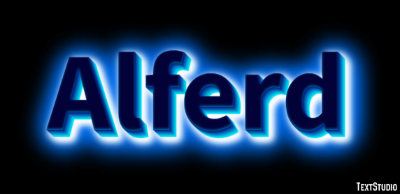 Alferd Efeito de texto