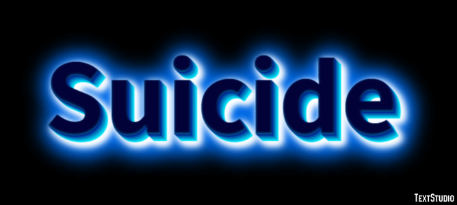 Suicide Efeito de texto