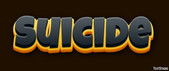 Suicide Efeito de texto