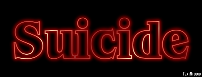 Suicide Efeito de texto