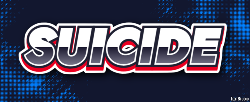 Suicide Efeito de texto