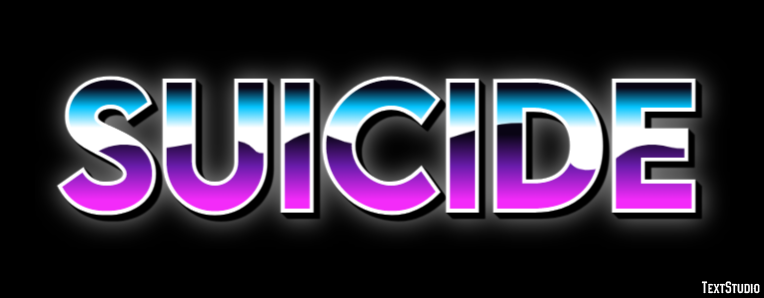 Suicide Efeito de texto