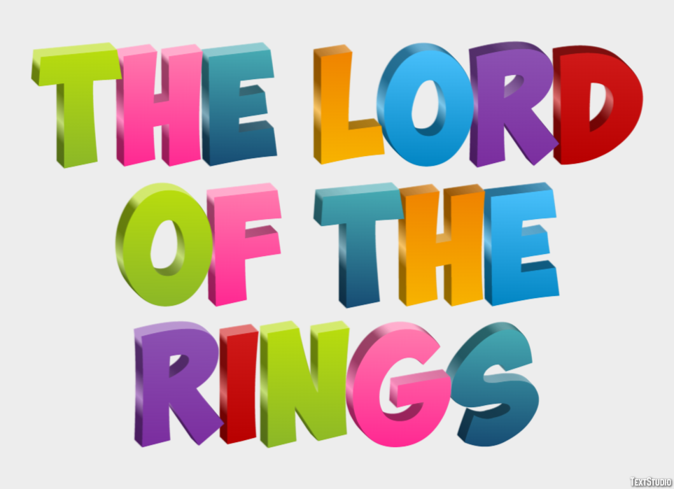 The Lord of the Rings Text effect