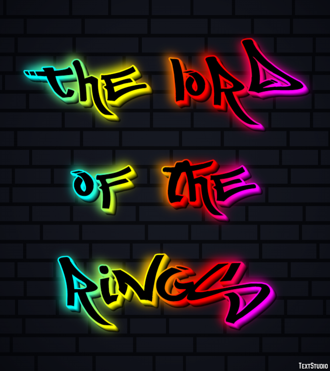 The Lord of the Rings Text effect