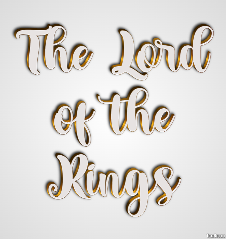 The Lord of the Rings Text effect