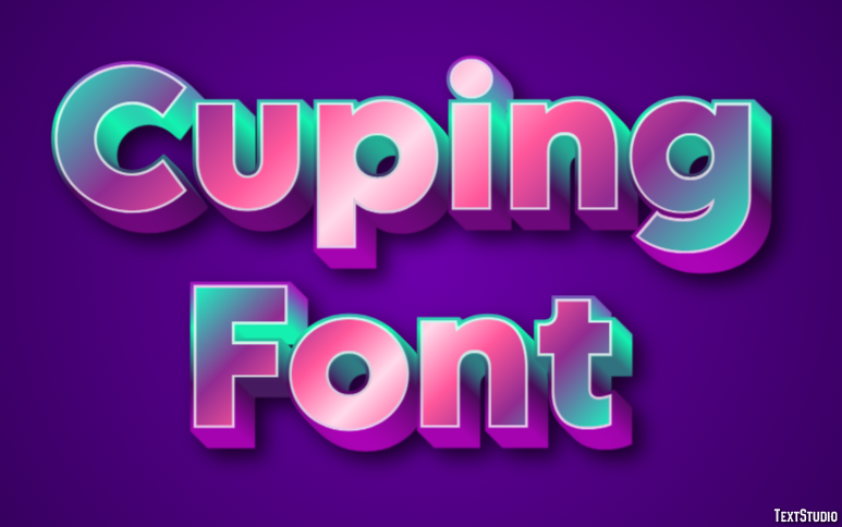 Cuping Font Text Effect