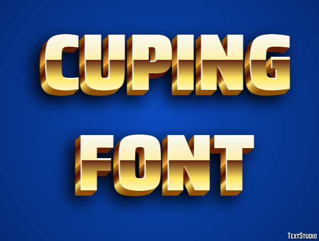 Cuping Font Text Effect