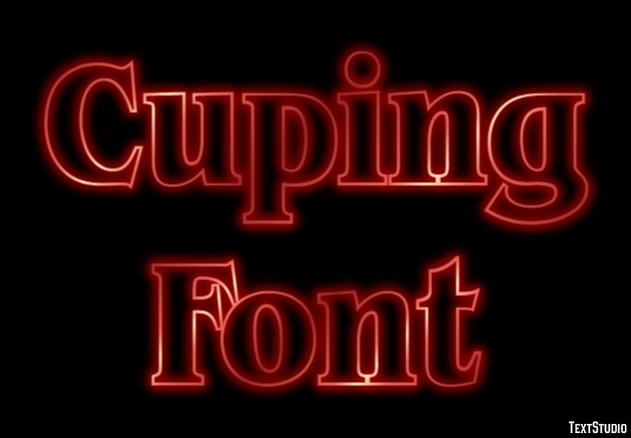 Cuping Font Text Effect