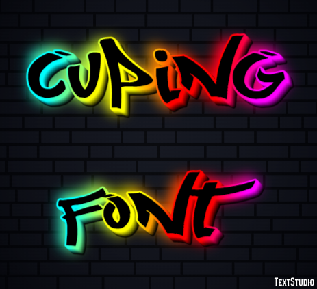 Cuping Font Effetto testo
