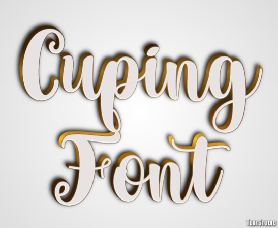 Cuping Font Effetto testo