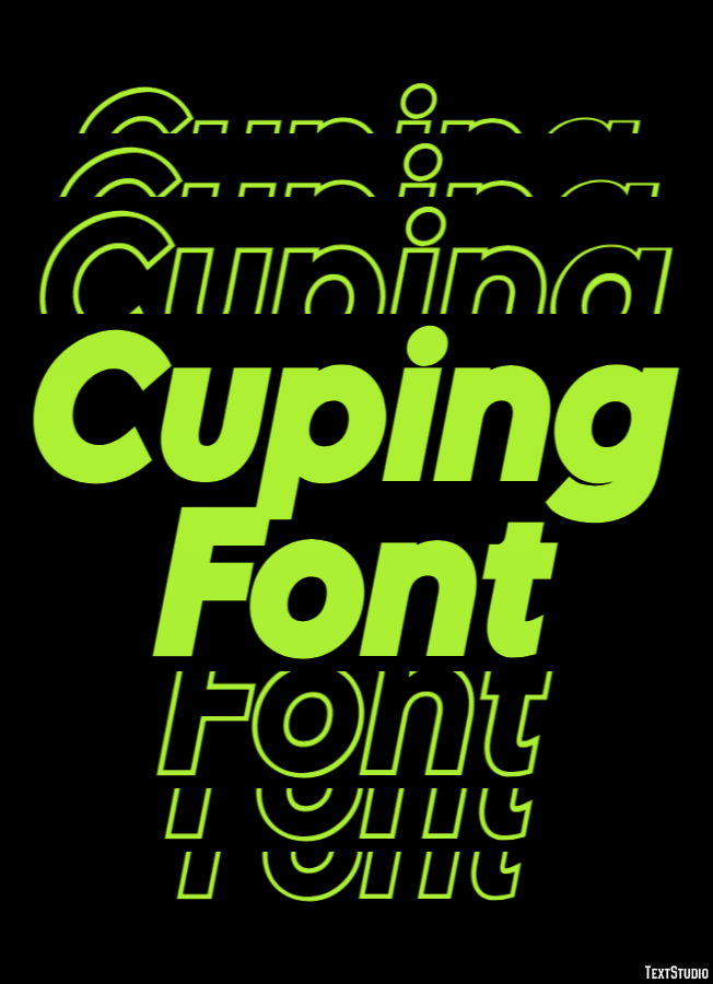 Cuping Font Text Effect