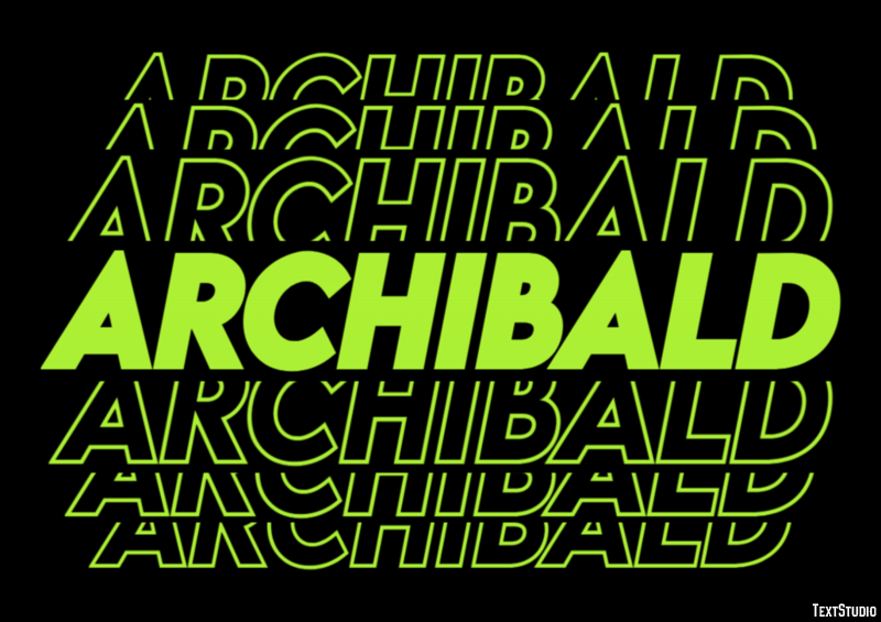 Archibald Text Effect