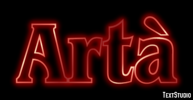 Artà Text effect