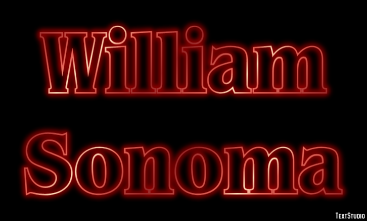 William Sonoma Efeito de texto