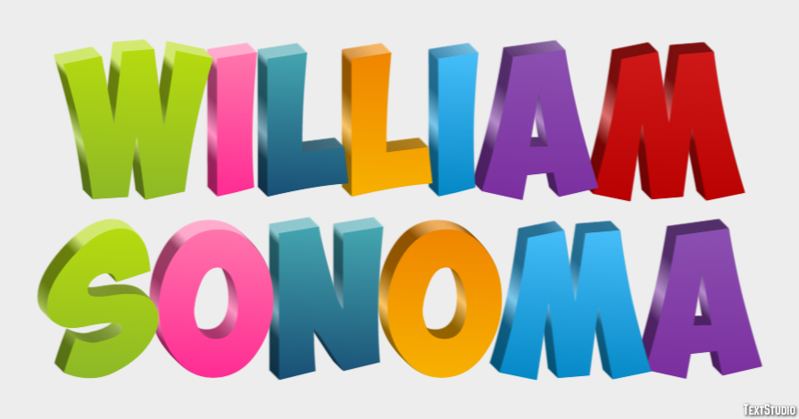 William Sonoma Efeito de texto