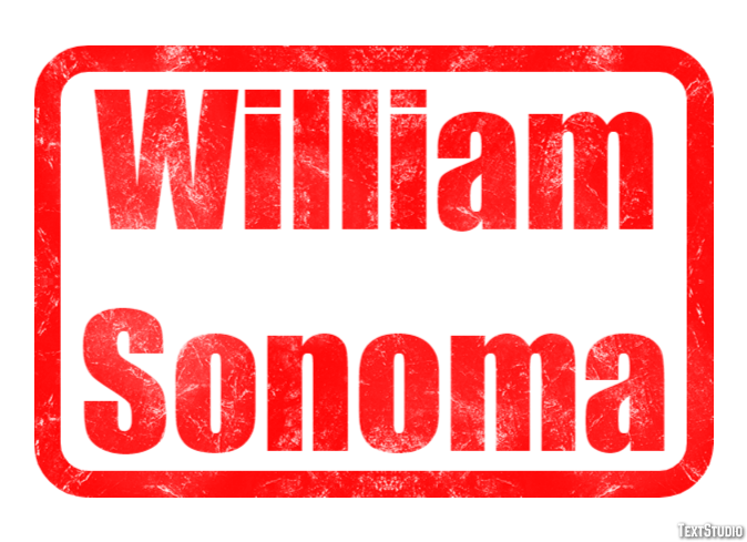 William Sonoma テキスト効果