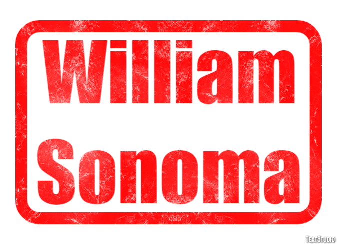 William Sonoma Efeito de texto