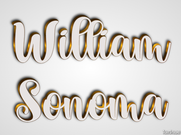 William Sonoma Efeito de texto