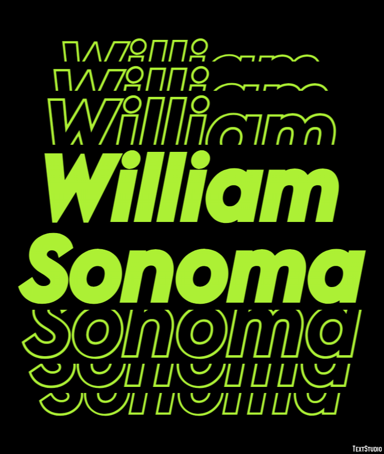 William Sonoma Efeito de texto