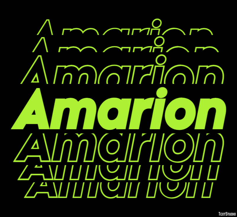 Amarion Text effect